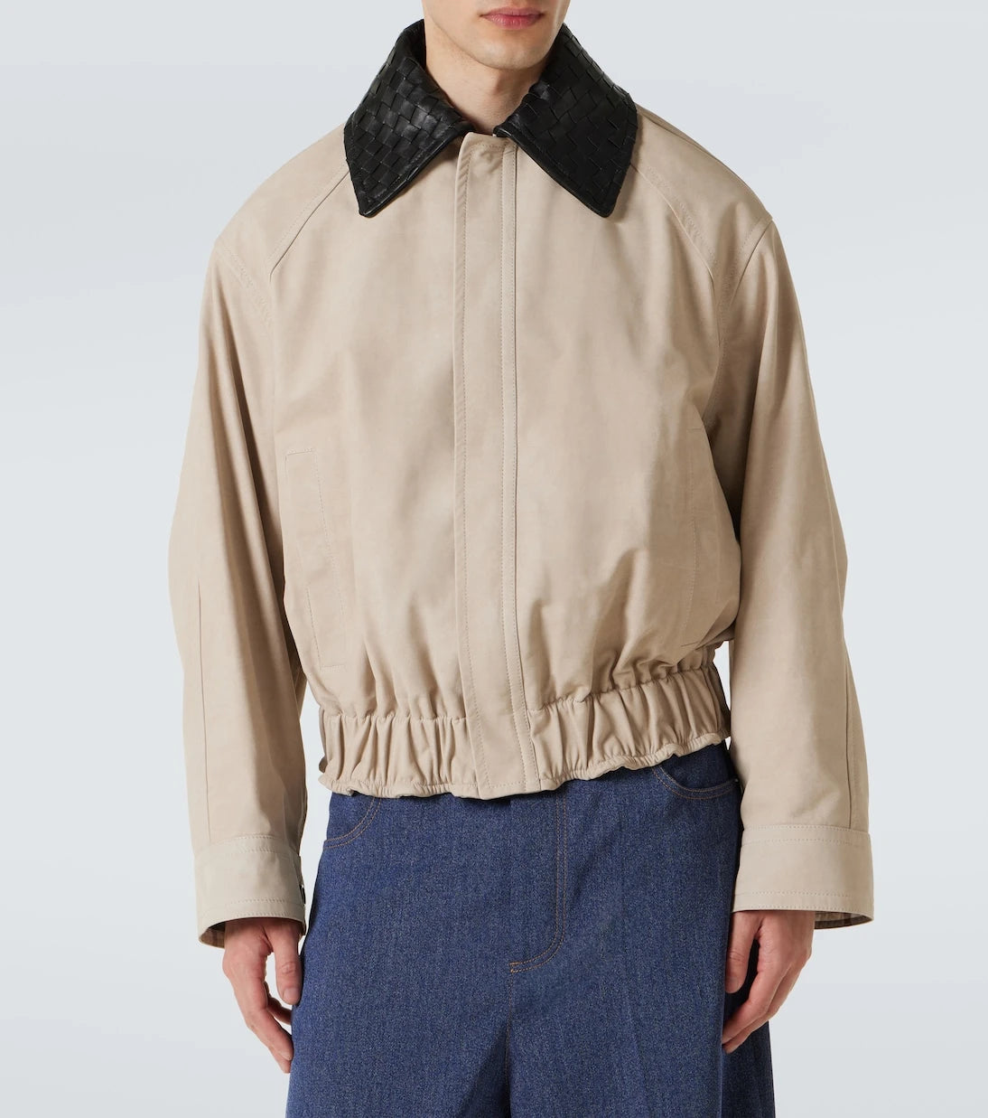 Bottega Veneta - Intrecciato leather twill blouson