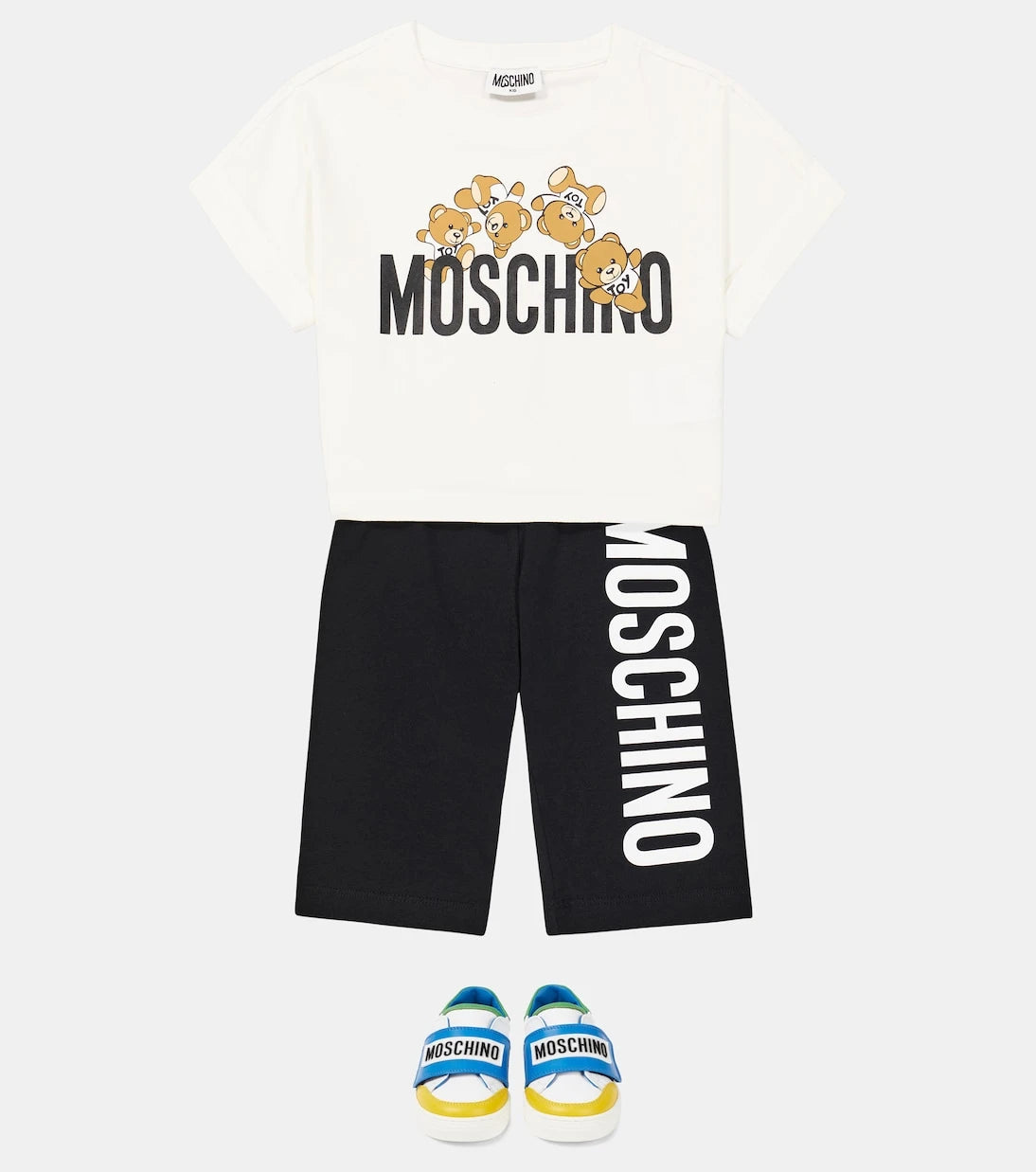 Moschino Kids - Logo leather sneakers