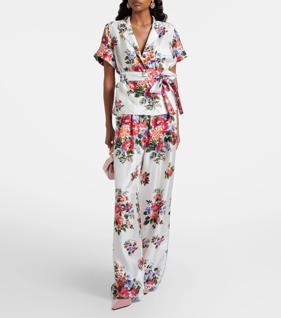 Dolce&Gabbana - Floral silk wide-leg pants