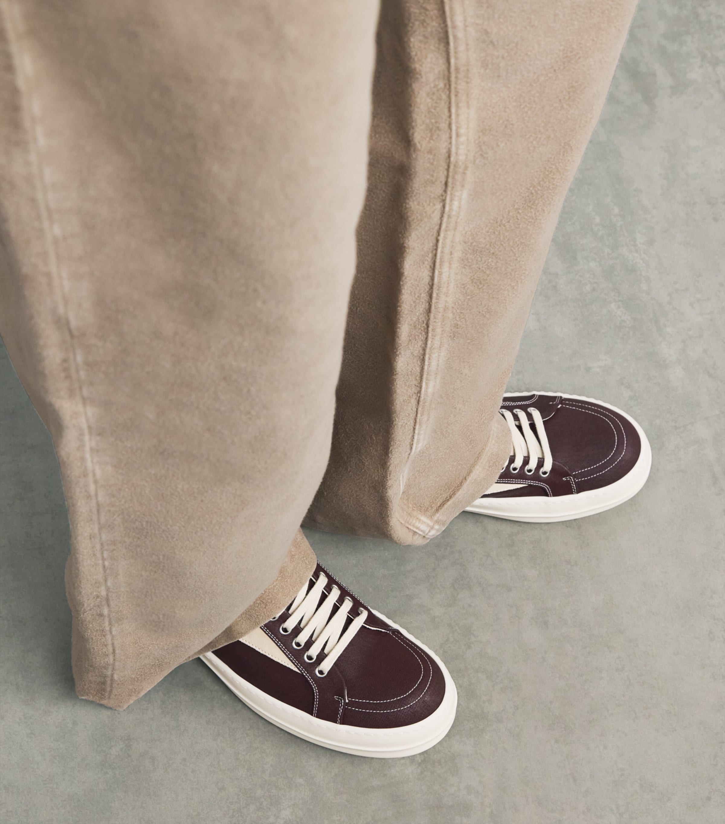 DRKSHDW Waxed Canvas Vintage Low-Top Sneakers