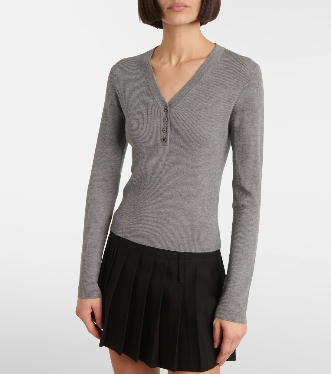 Jardin des Orangers - Virgin wool Henley shirt