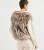 Brunello Cucinelli Beige Cashmere Shearling Gilet