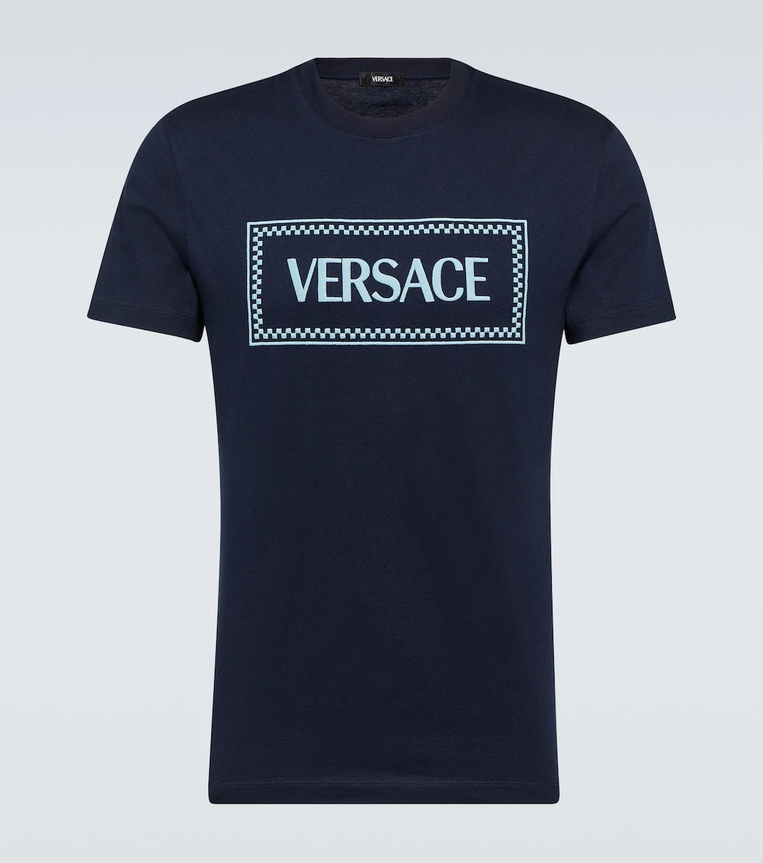 Versace - Logo embroidered cotton jersey T-shirt