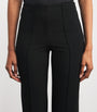 Skims Black High-Waist Pintuck Straight Leg Trousers