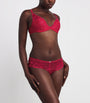 Chantelle Red Fleurs Plunge T-Shirt Bra