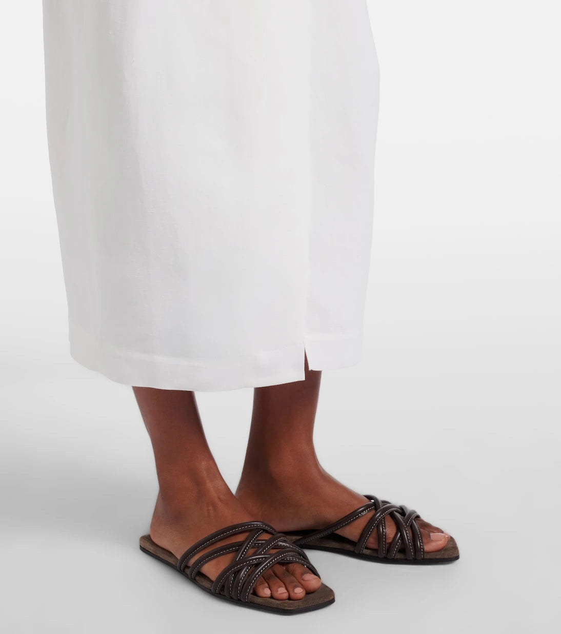 Brunello Cucinelli - Belted wrap dress