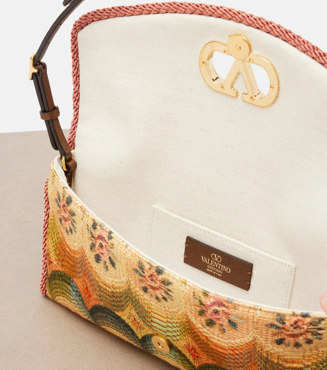 Valentino Garavani - DeVain Small floral jacquard shoulder bag