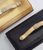Bvlgari Black Lizard Leather Tubogas Clutch Bag