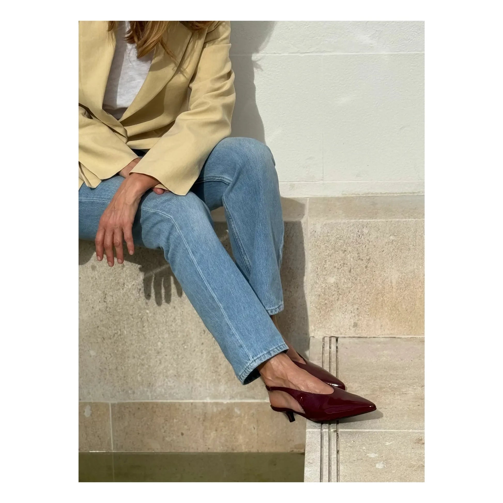Lachoix - Slingback Heels | Burgundy