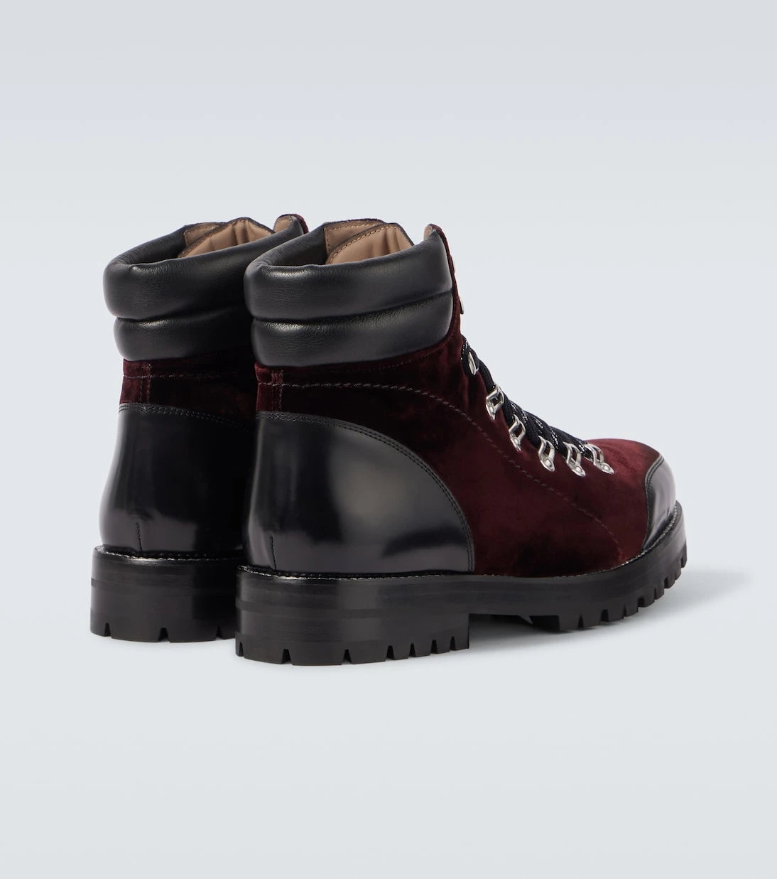 Manolo Blahnik - Janka leather-trimmed velvet combat boots