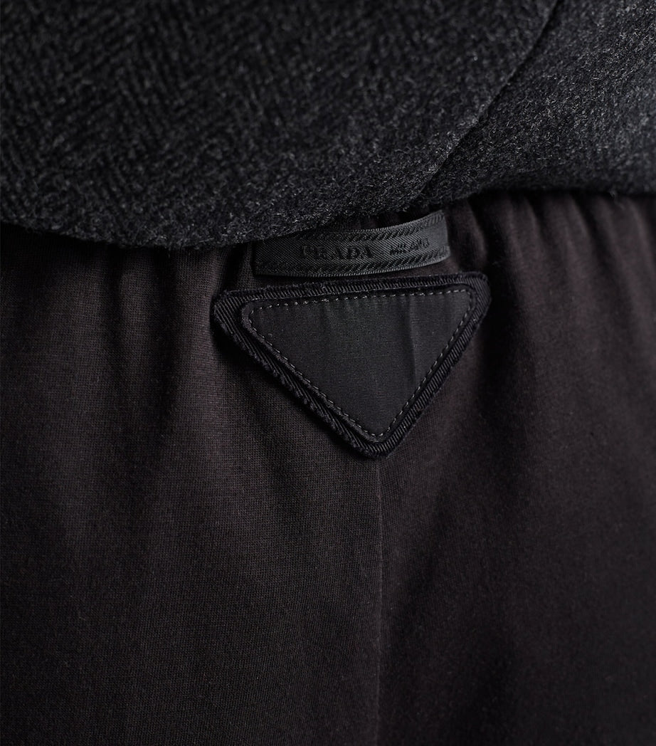 Prada Black Reversible Cotton Shorts