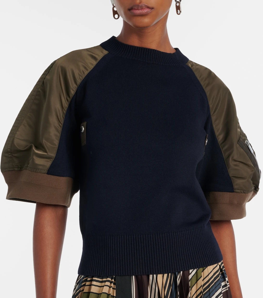 Sacai - Paneled top