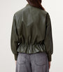 Green Leather Sofi Bomber Jacket
