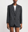 Sandro Paris Black Boxy Single-Breasted Blazer