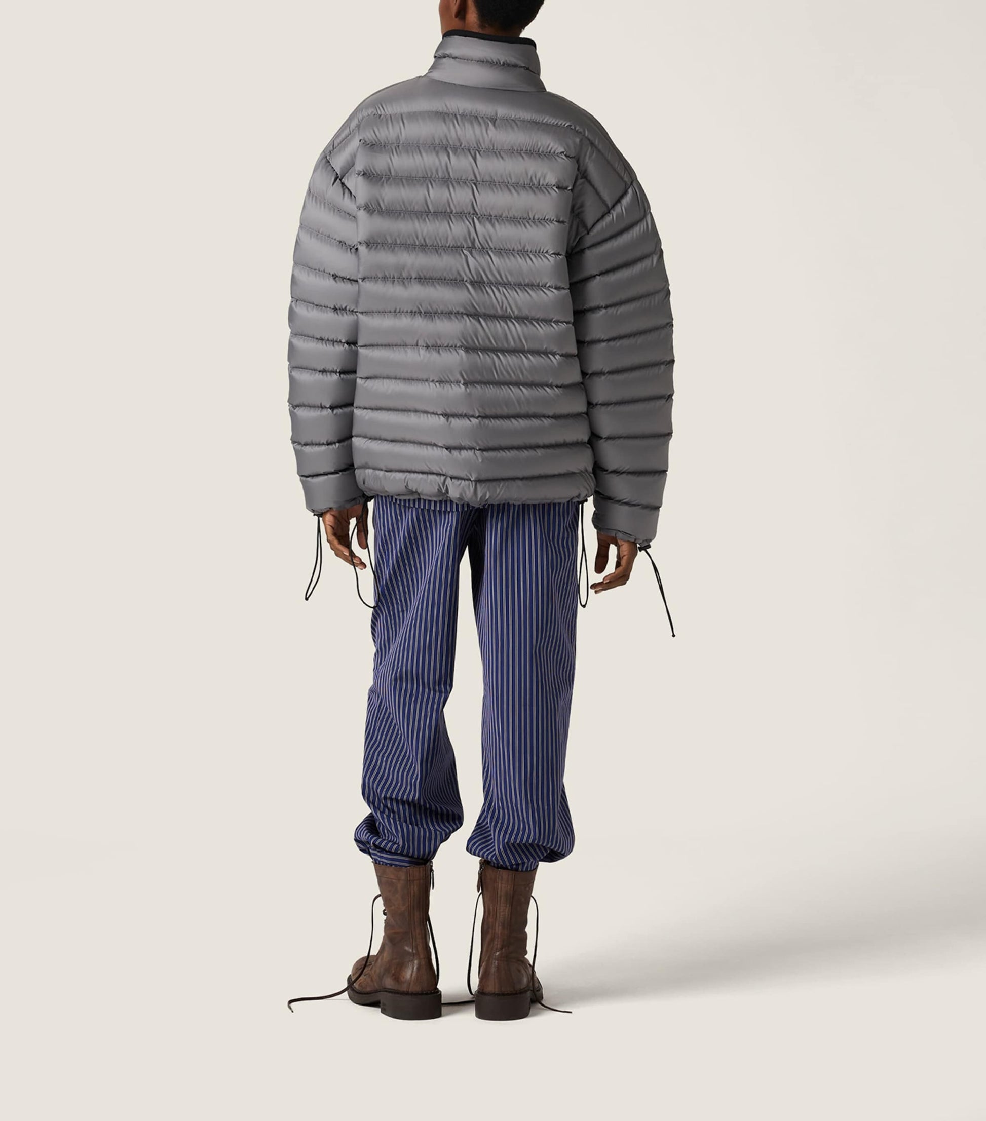 Metallic Technical Pongé Goose Down Puffer Jacket