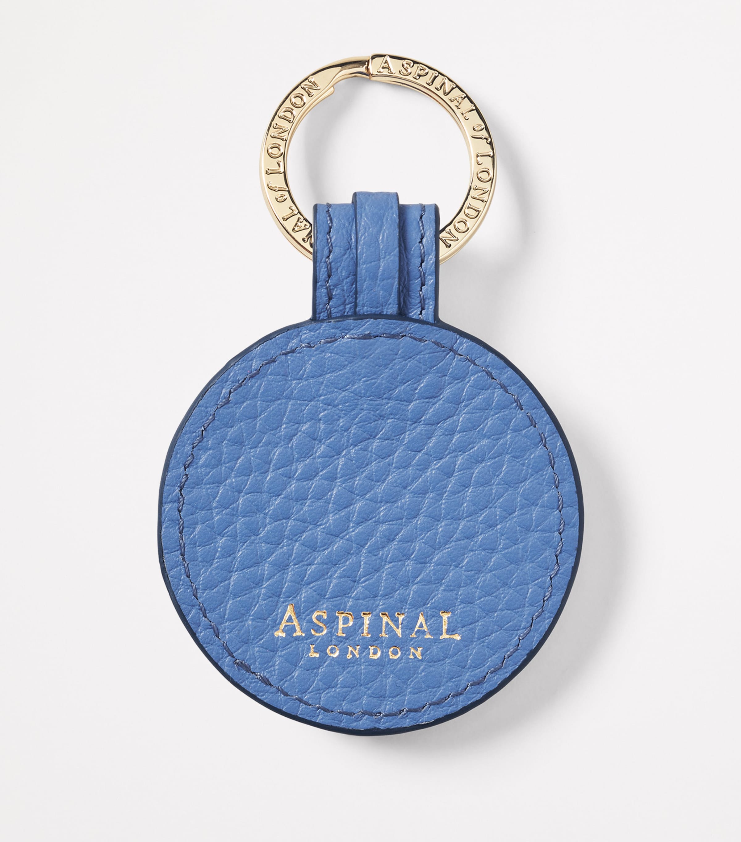 Aspinal Of London Blue Leather Bee Keyring