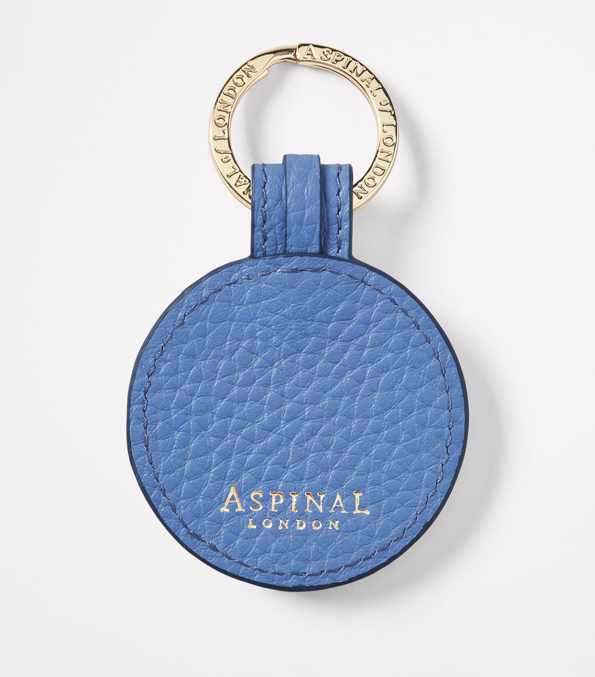 Aspinal Of London Blue Leather Bee Keyring