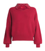 MAX&Co. Red Wool-Blend Embellished Sweater