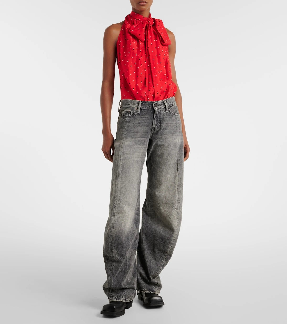 Acne Studios - جينز بقصة ساق واسعة وخصر منخفض 2006