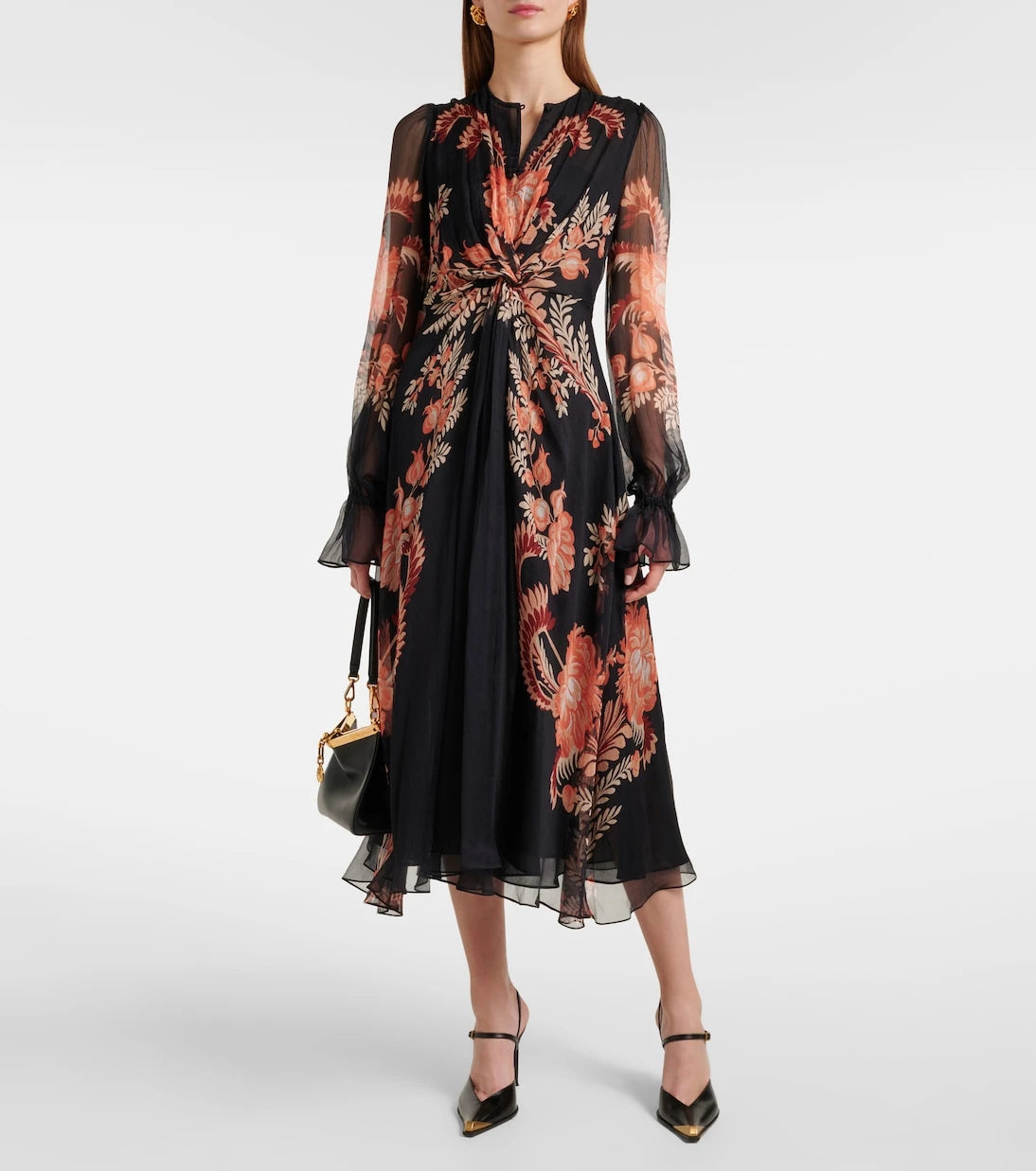 Etro - Floral silk midi dress