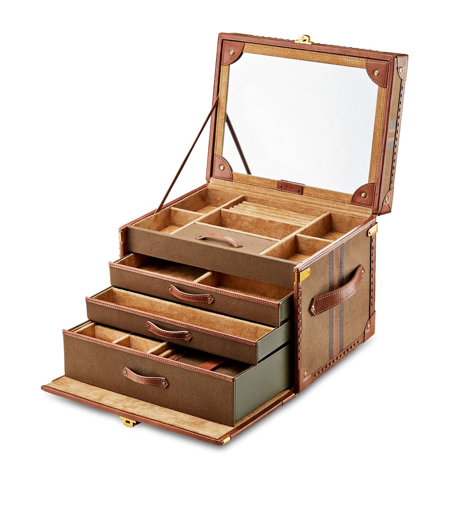 Vegan Leather Ida Trunk Jewellery Box
