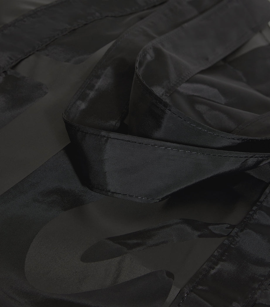 Black Logo Pocket Shopper Bag