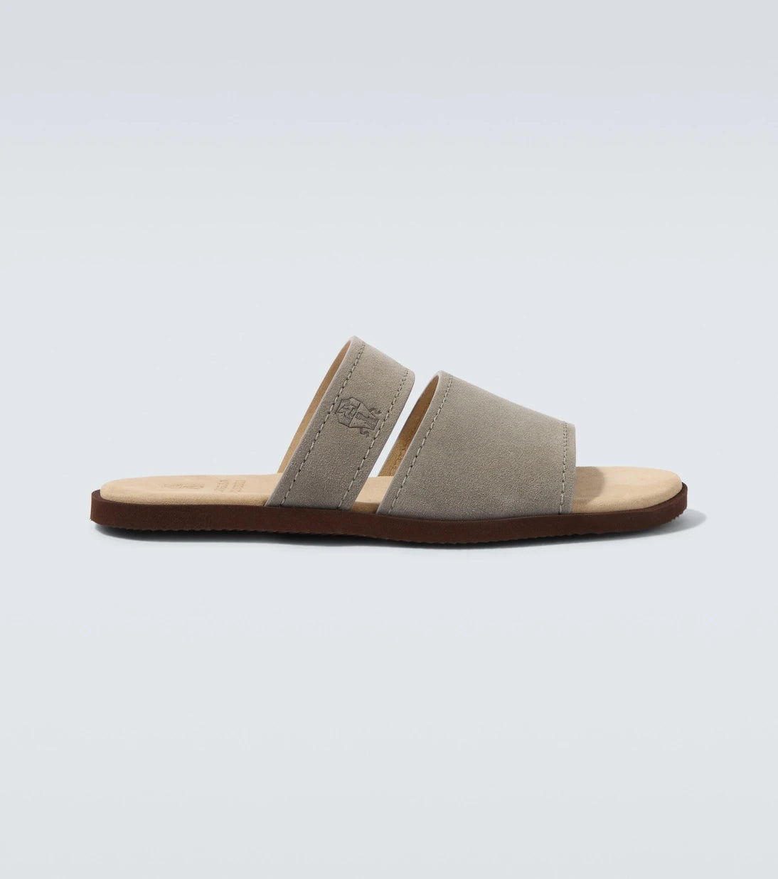 Brunello Cucinelli - Logo suede sandals