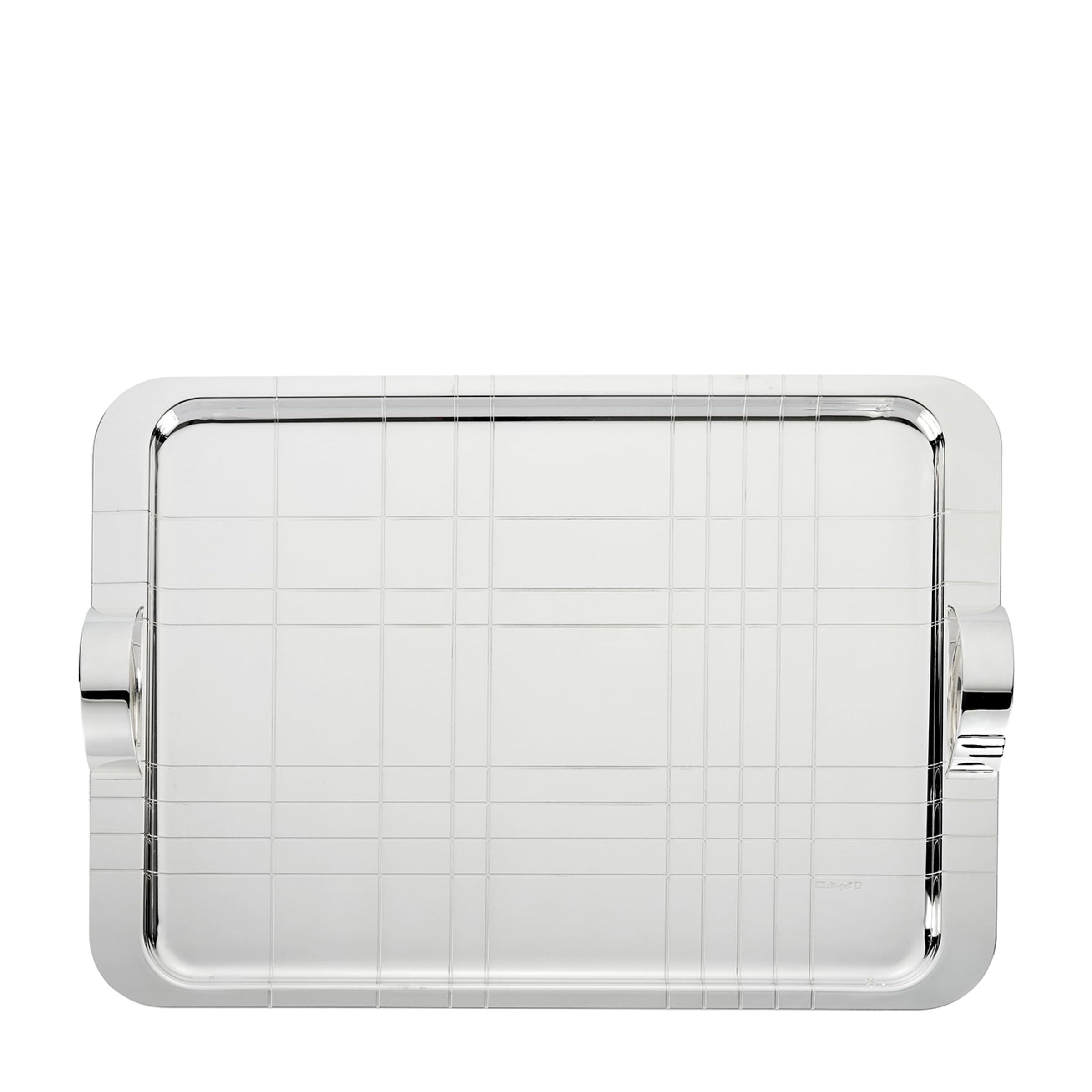 Christofle Silver-Plated Graphik Handheld Tray (45cm x 32cm)