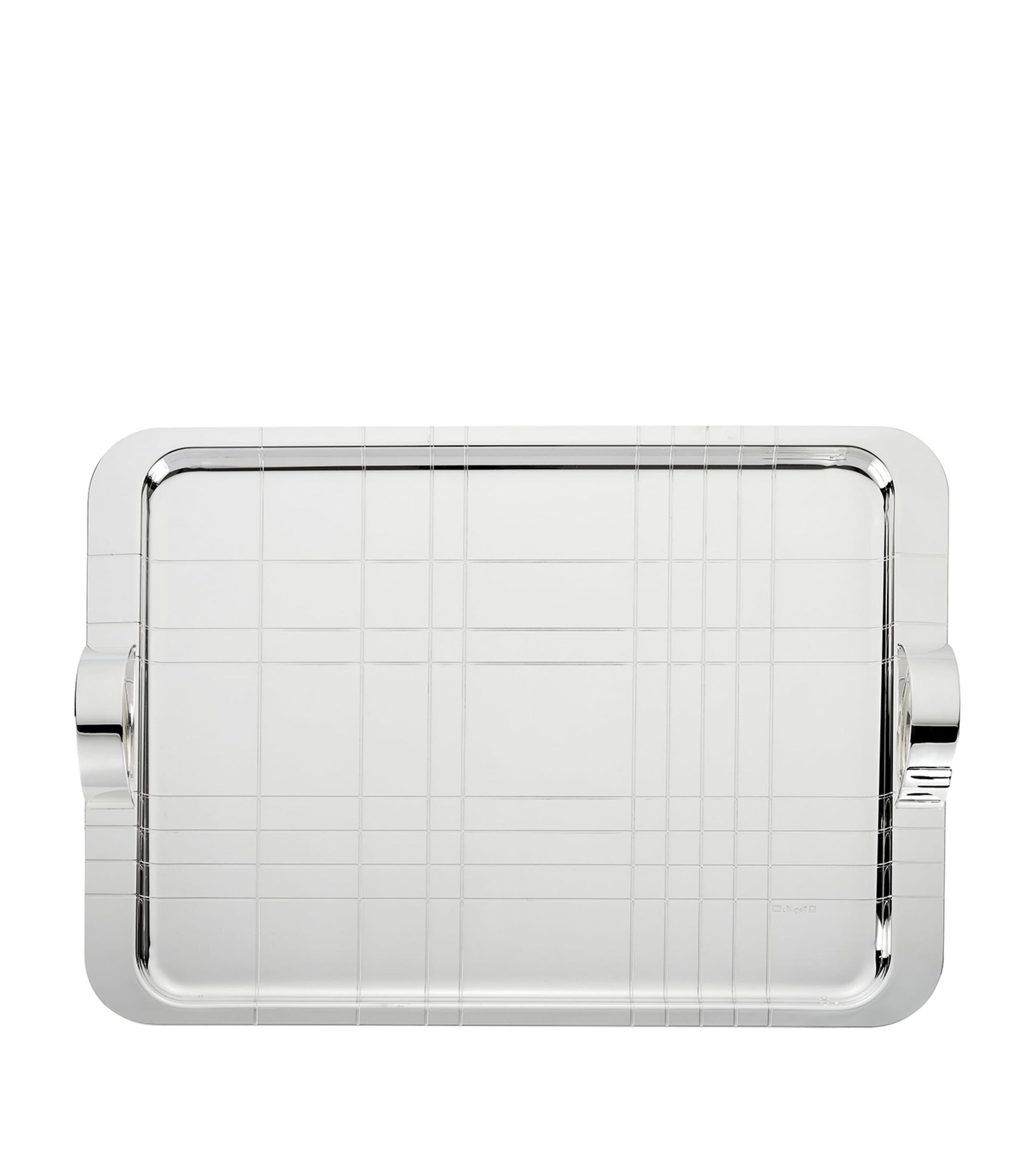 Christofle Silver-Plated Graphik Handheld Tray (45cm x 32cm)