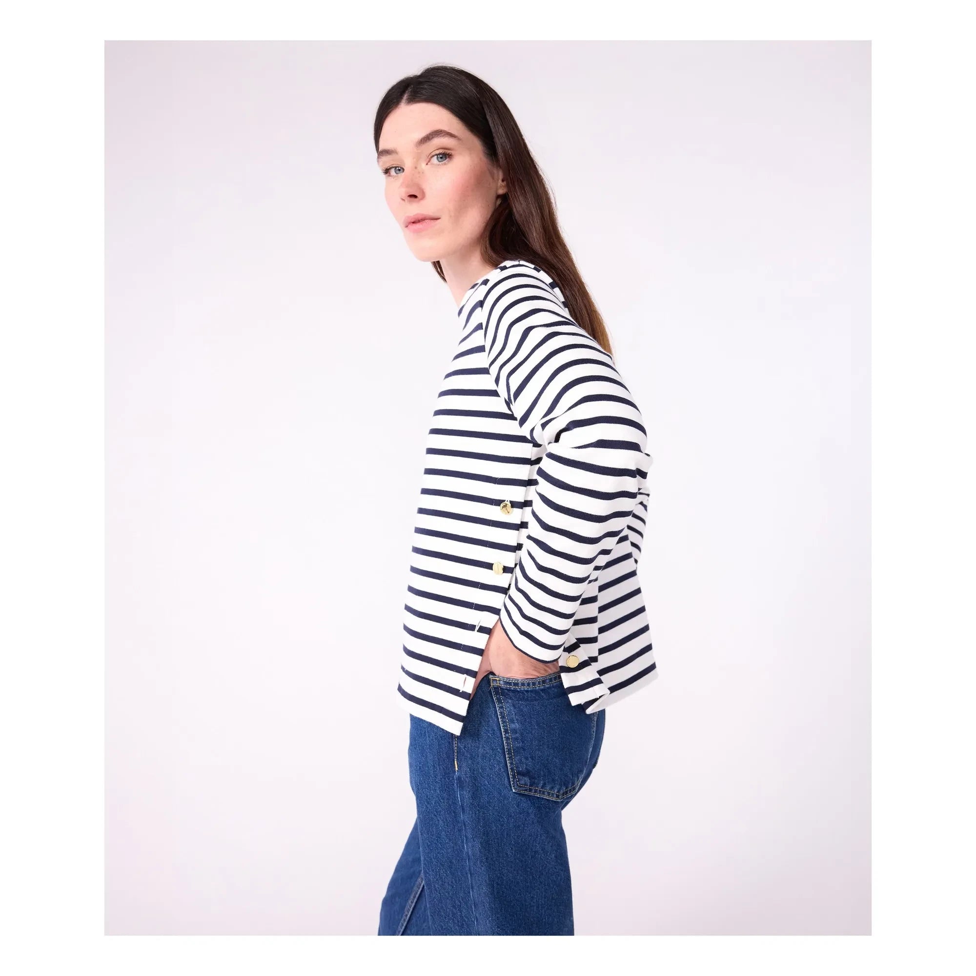 Petit Bateau - Organic Cotton Boatneck Marinière | White