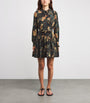 Ulla Johnson Green Silk Printed Simona Mini Dress