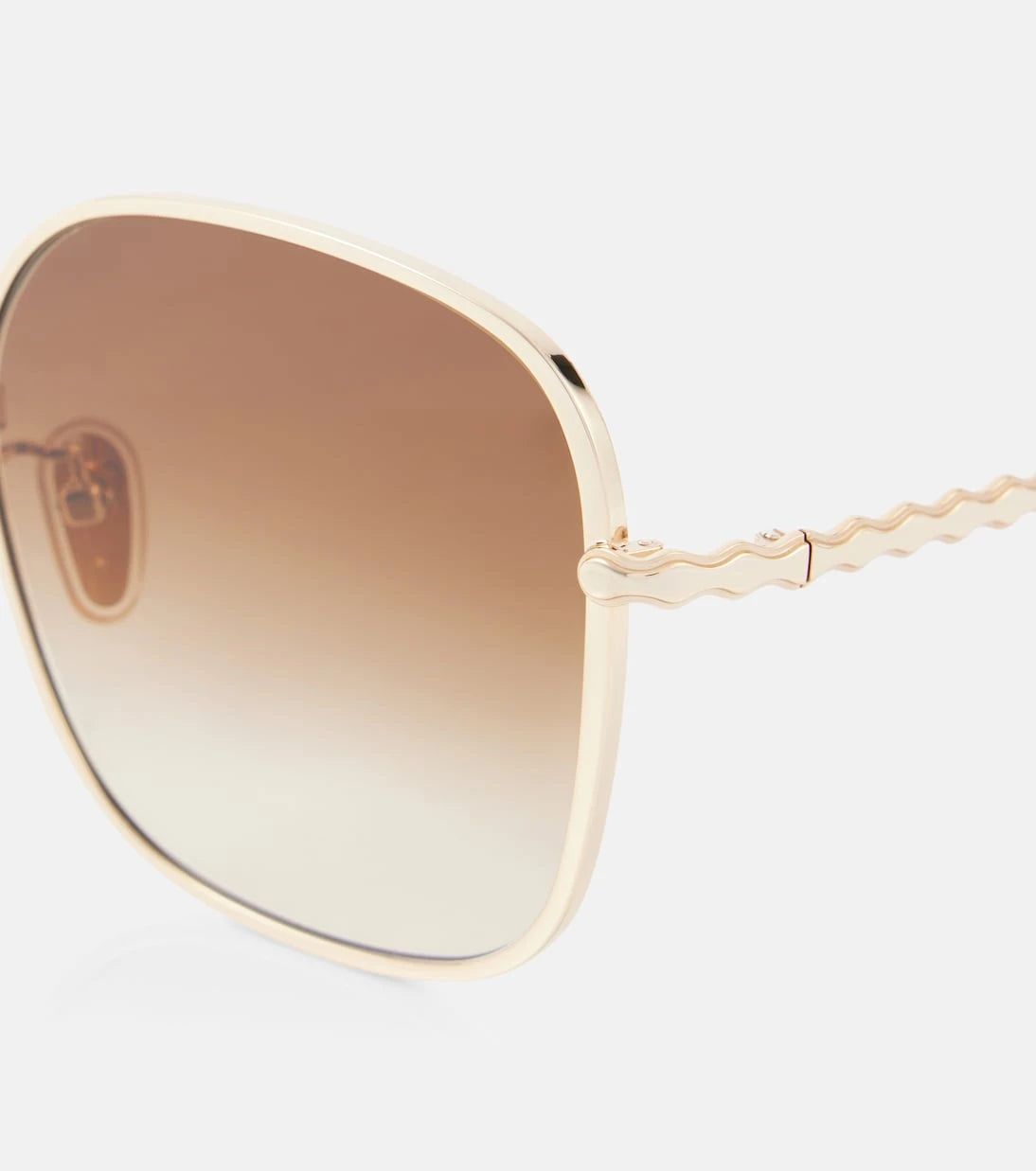 Chloé - Scalloped square sunglasses