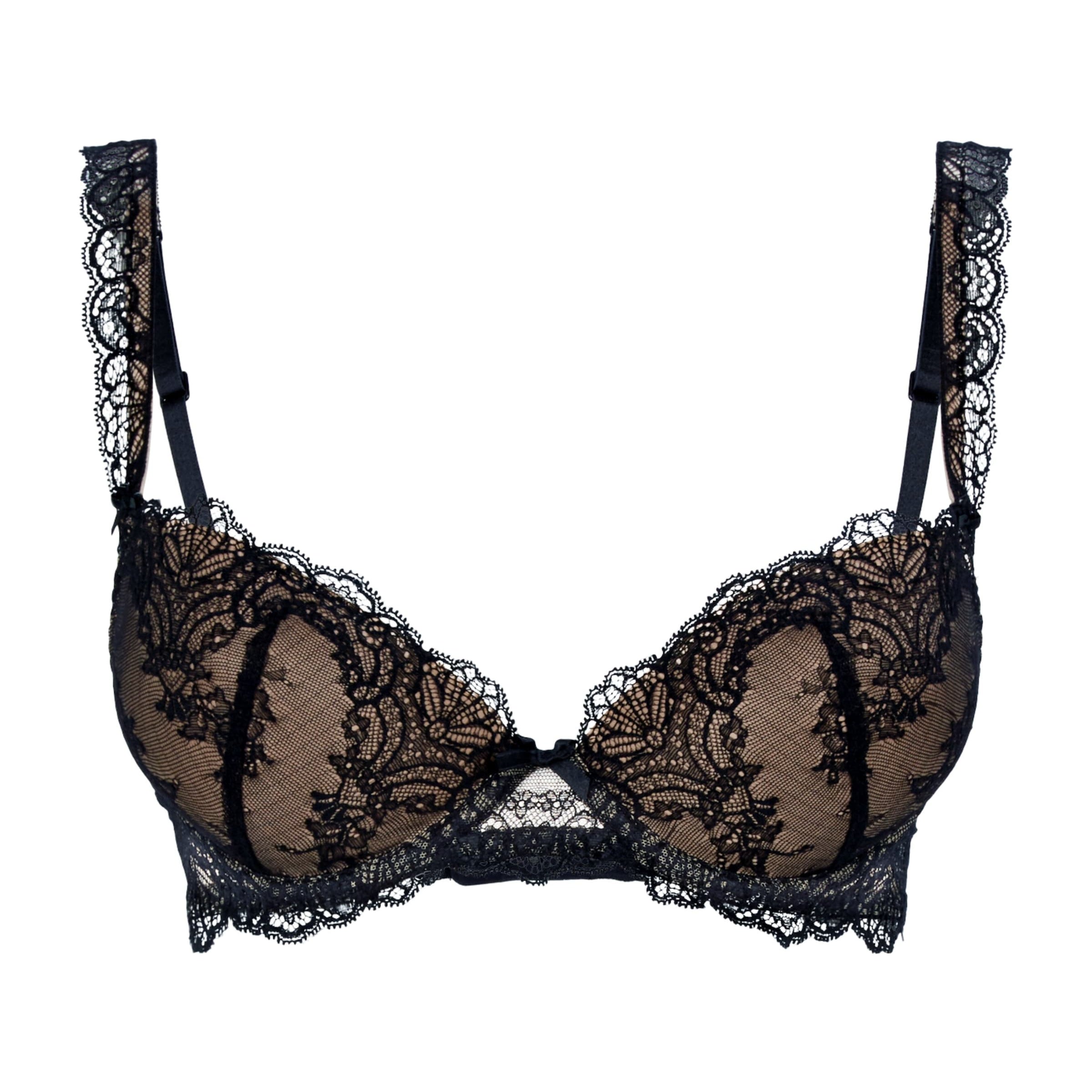 Aubade Black Lace Moulded Plunge Bra