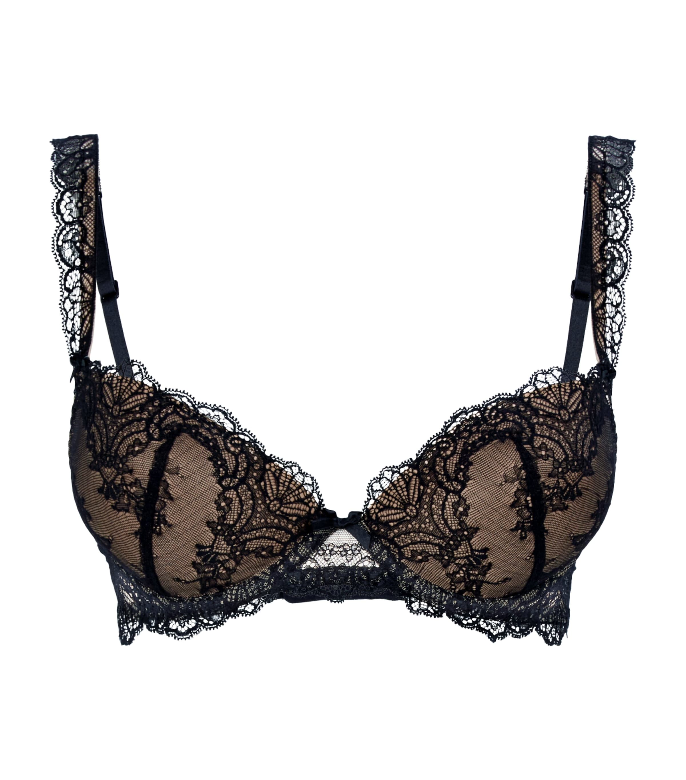 Aubade Black Lace Moulded Plunge Bra