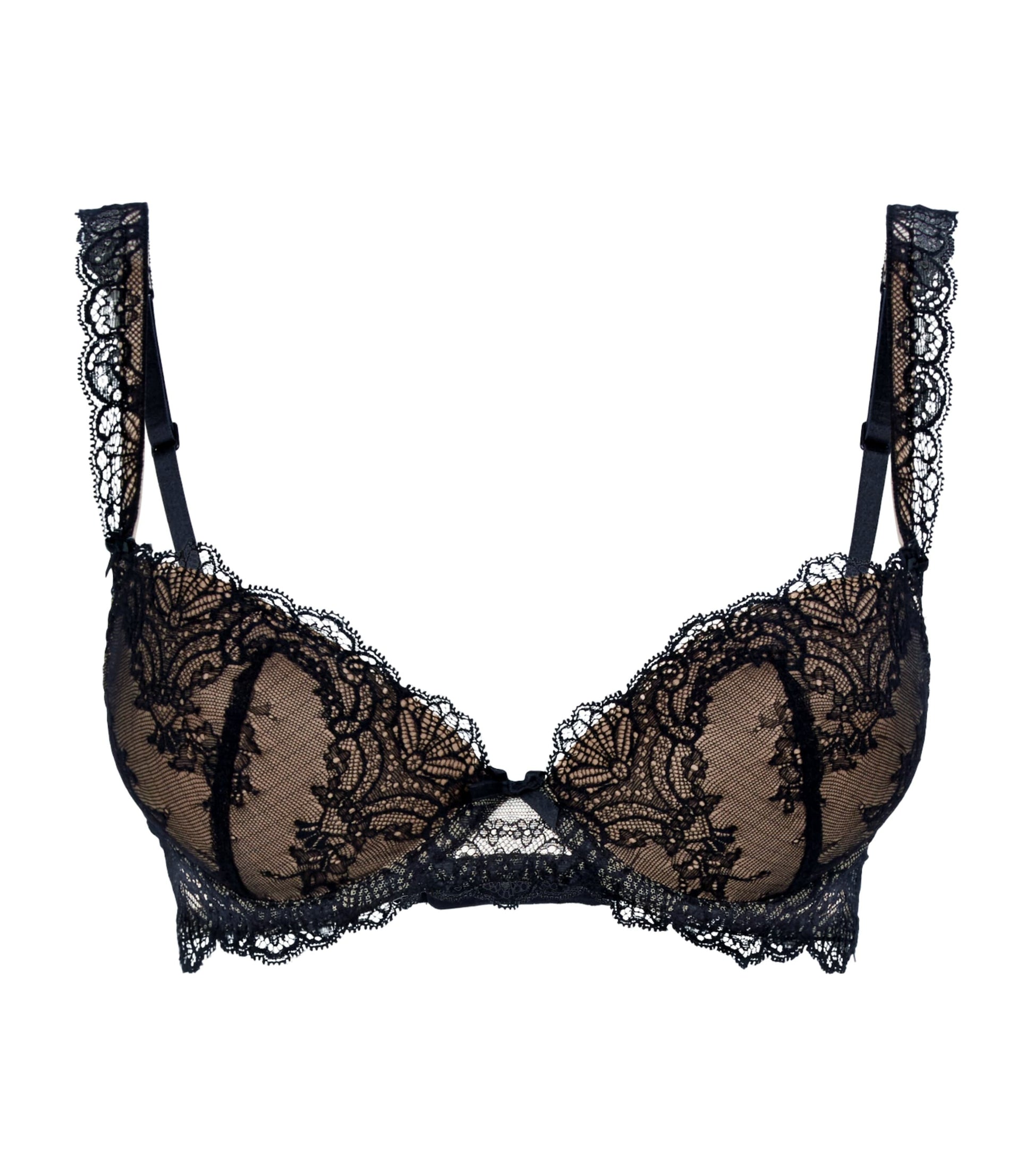 Aubade Black Lace Moulded Plunge Bra