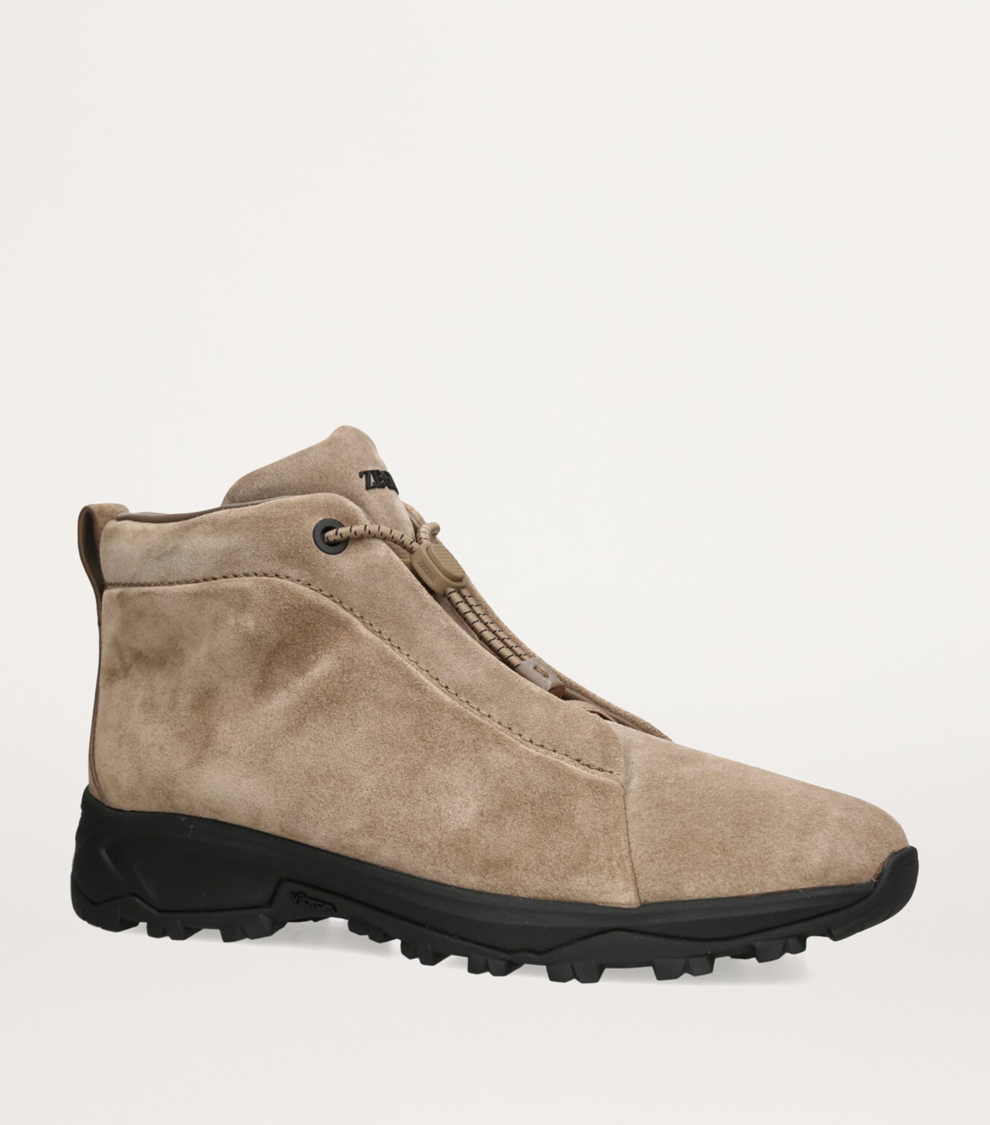 Zegna Suede Triple Stitch High-Top Sneakers
