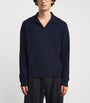 Navy Cashmere Polo Sweater