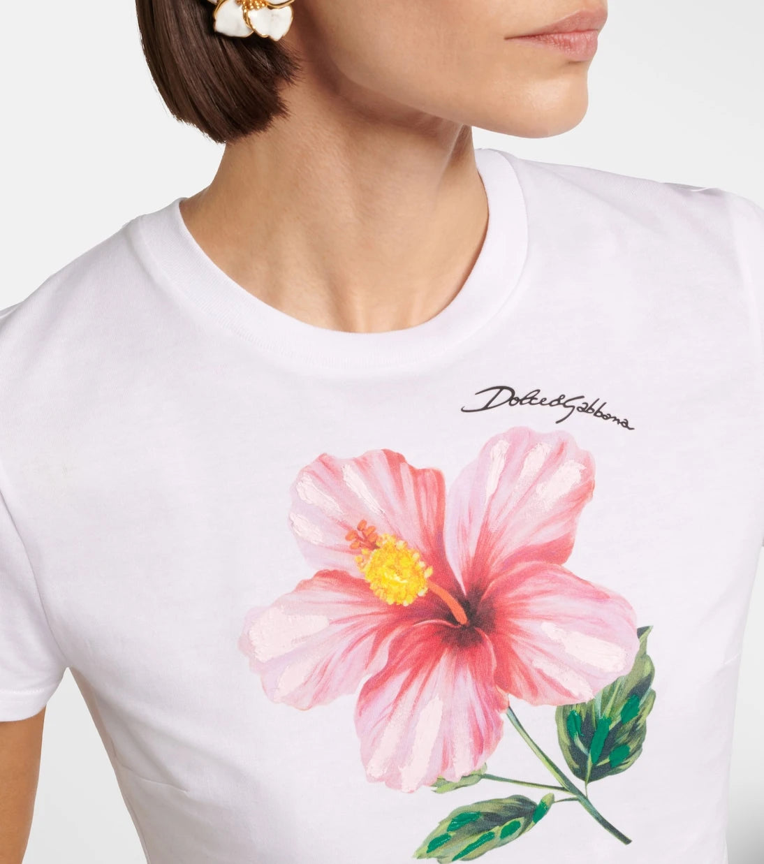 Dolce&Gabbana - Floral cotton crop top