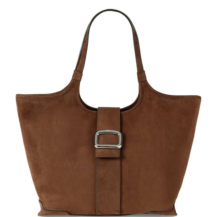 Suede Grand Vivier Choc Shoulder Bag