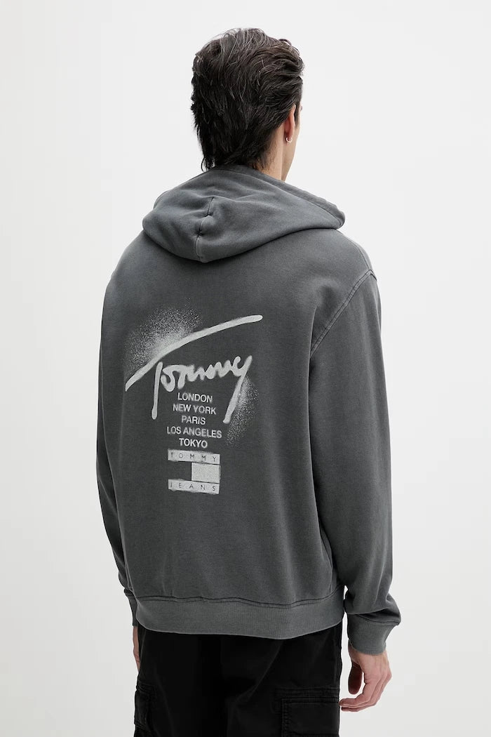 Tommy Jeans суичър с качулка мъжки от памук