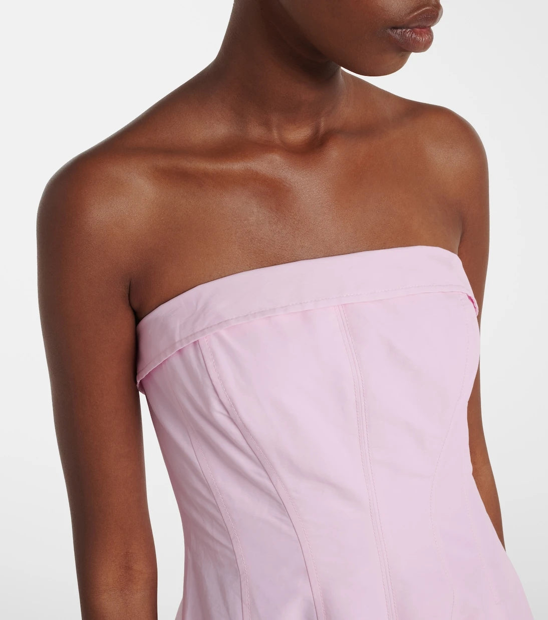 Simkhai - Avril cotton-blend bustier gown