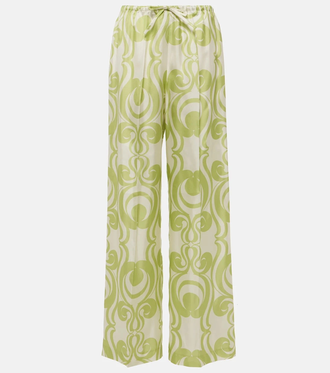 Dries Van Noten - Printed silk wide-leg pants