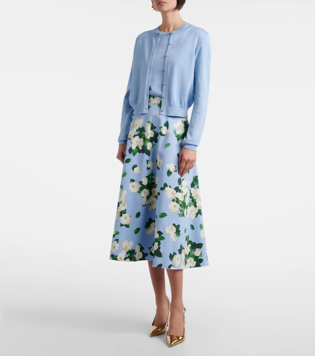 Carolina Herrera - Cropped silk and cotton cardigan