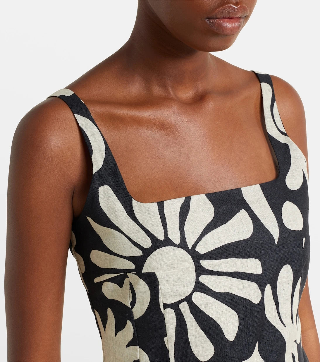 Cala de la Cruz - Rami printed linen top