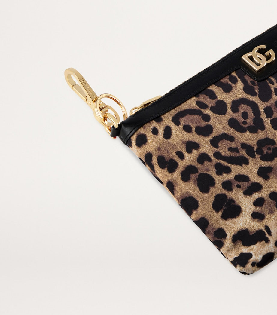 Dolce & Gabbana Casa Leopard Slippers and Sleep Mask Travel Set