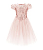 Gold Tulle Rose Jacquard Dress (4-12 Years)