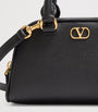 Mini Grained Leather VLogo Signature Top-Handle Bag