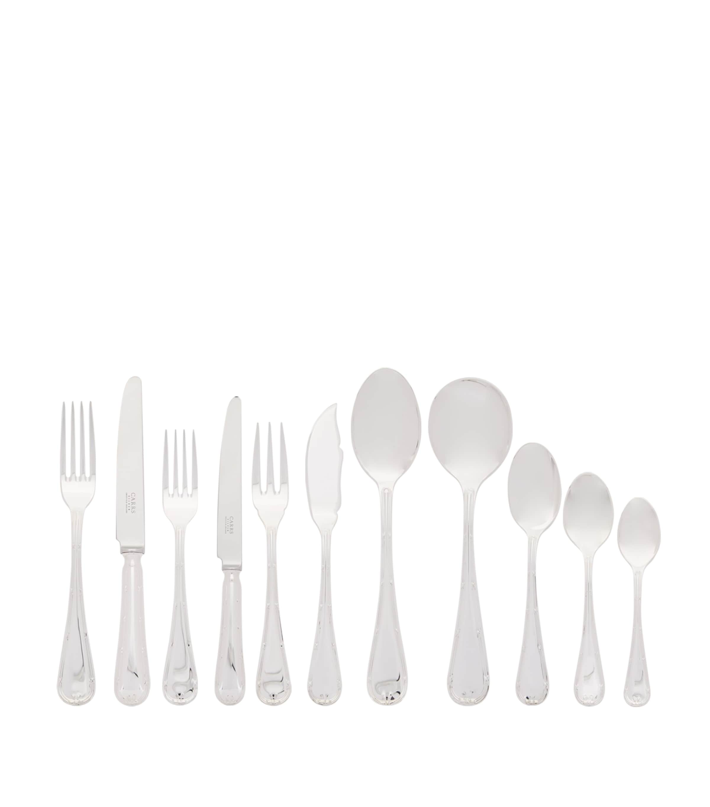 English Reed and Ribbon Silver-Plated 60-Piece Set