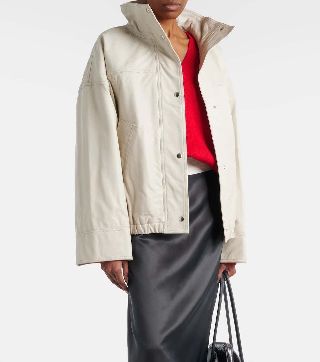 Róhe - Leather bomber jacket