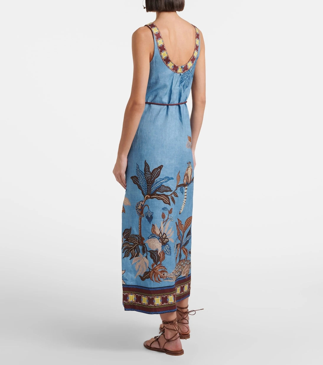Alémais - Georgie printed linen midi dress